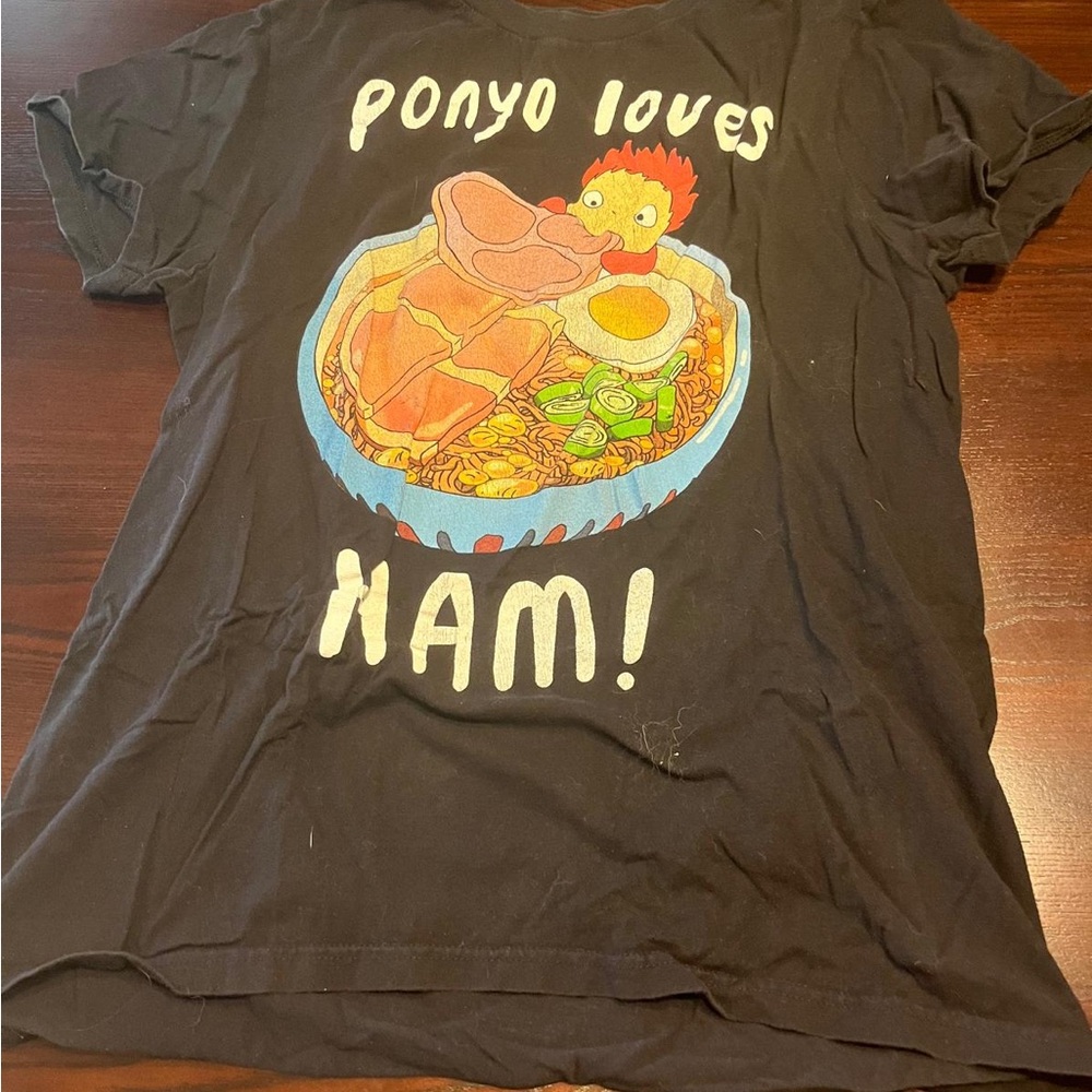 Bioworld Black Ponyo Graphic Tee